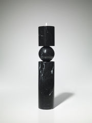 Fulcrum Candlestick Black Marble