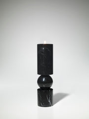 Fulcrum Candlestick Black Marble