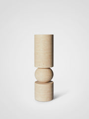 Fulcrum Candlestick Travertine